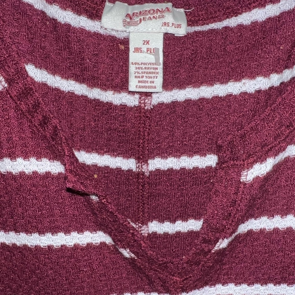 Arizona Jean Co. Striped Ribbed Top - Picture 2 of 3